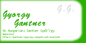 gyorgy gantner business card